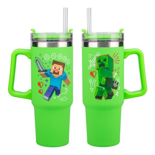 Чаша Paladone: Minecraft - Green 900ml Multiway Travel Cup Stra, PP14600MCF 3