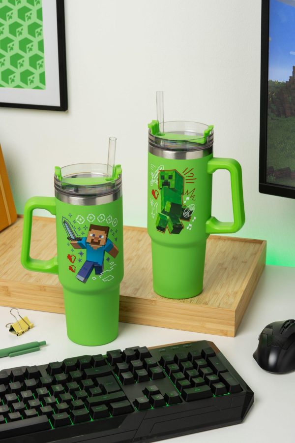 Чаша Paladone: Minecraft - Green 900ml Multiway Travel Cup Stra, PP14600MCF 4