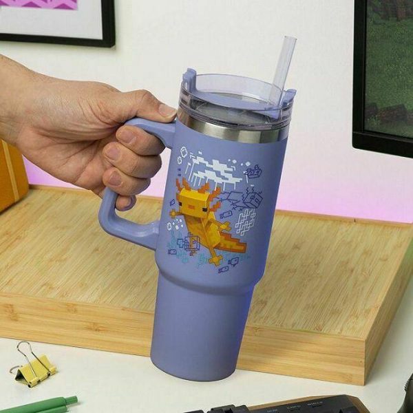 Чаша Paladone: Minecraft - Purple 900ml Multiway Travel Cup Straw,  PP14948MCF 3