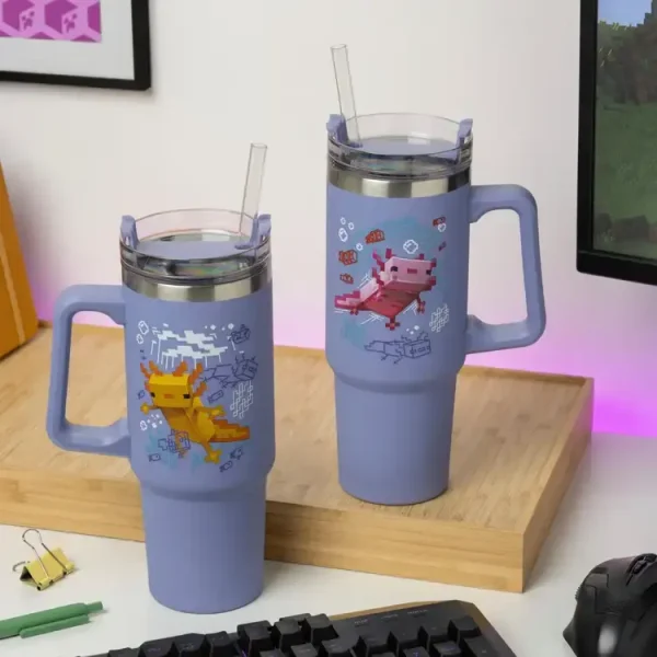 Чаша Paladone: Minecraft - Purple 900ml Multiway Travel Cup Straw,  PP14948MCF 4