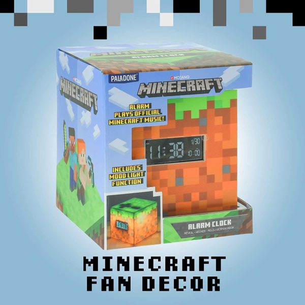 Часовник/будилник Paladone Minecraft Alarm Clock 6