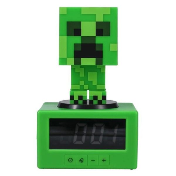 Часовник с аларма Paladone: Minecraft - Creeper Icon Alarm Clock, PP11369MCFV3 1