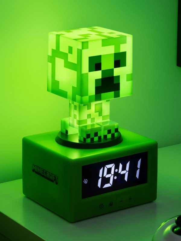 Часовник с аларма Paladone: Minecraft - Creeper Icon Alarm Clock, PP11369MCFV3 4