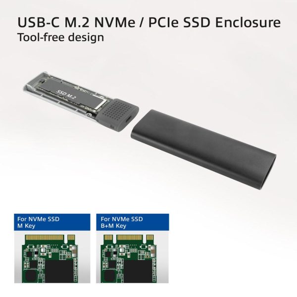 Чекмедже за диск ACT  AC1615, USB-C M.2 NVMe / PCIe SSD 4