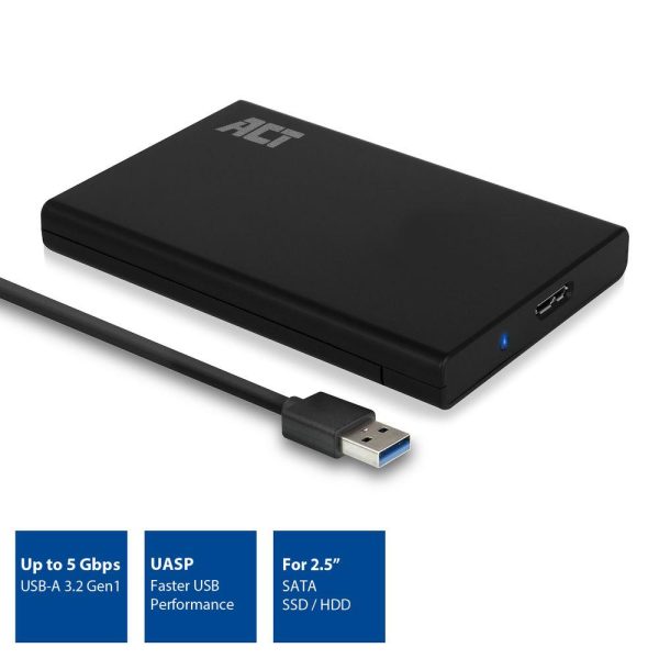 Чекмедже за твърд диск ACT AC1215, 2.5", USB 3.0, Черен 5