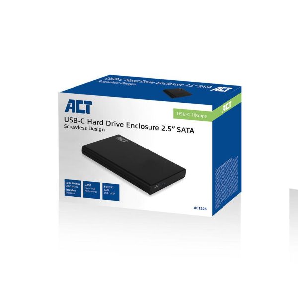 Чекмедже за твърд диск ACT AC1225, SATA, 2.5", USB-C 3.2 Gen2, Черен 5