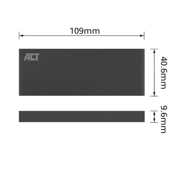 Чекмедже за твърд диск ACT AC1600, M.2 SSD, USB 3.2 Gen1, Черен 5