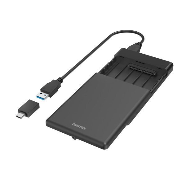 Чекмедже за твърд диск HAMA, 2.5", SSD, HDD, USB 3.2 Gen 1, SATA III, Черен 2