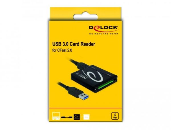 Четец за CFast карти DeLock, 5 Gbps, Черен 4