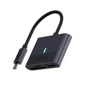 Четец за карти Rapoo UCR-3001, USB-C, Черен 1