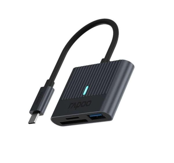 Четец за карти Rapoo UCR-3001, USB-C, Черен 1