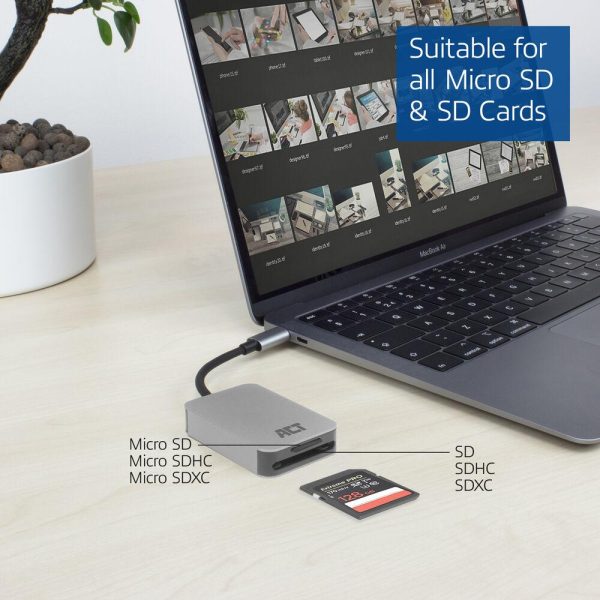 Четец за SD / micro SD карти ACT AC7056, SDXC, USB-C 5