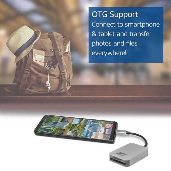 Четец за SD / micro SD карти ACT AC7056, SDXC, USB-C 6