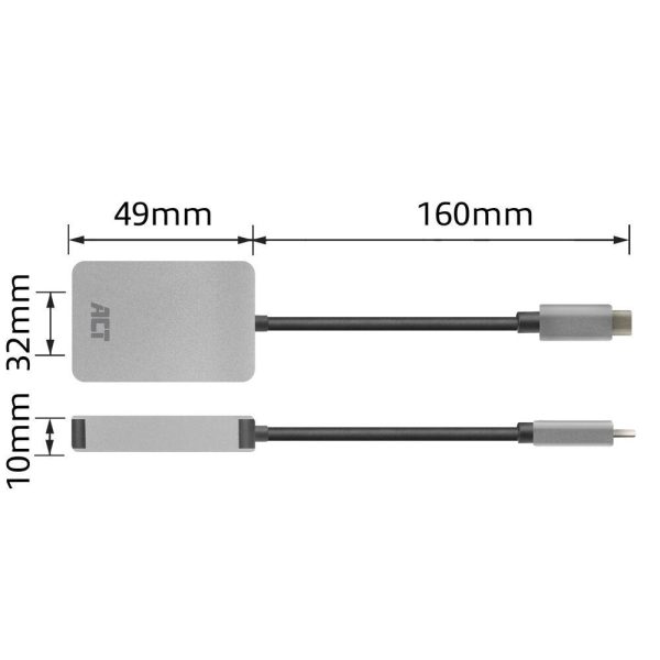 Четец за SD / micro SD карти ACT AC7056, SDXC, USB-C 7