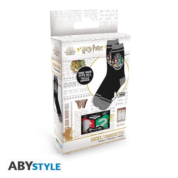 Чорапи ABYSTYLE HARRY POTTER Black & Grey Hogwarts 5