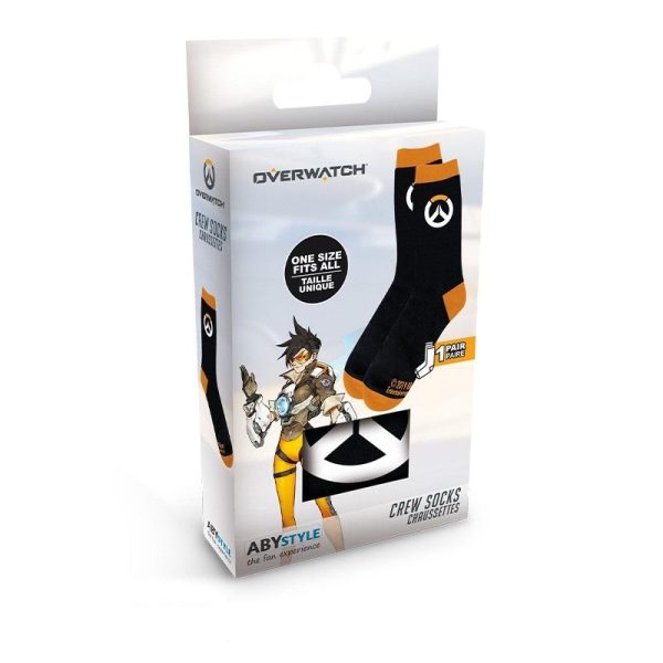 Чорапи ABYSTYLE OVERWATCH Socks Logo, Черен/Оранжев 2