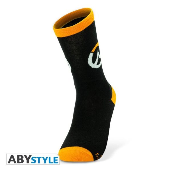 Чорапи ABYSTYLE OVERWATCH Socks Logo, Черен/Оранжев 3