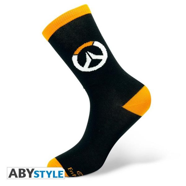 Чорапи ABYSTYLE OVERWATCH Socks Logo, Черен/Оранжев 4