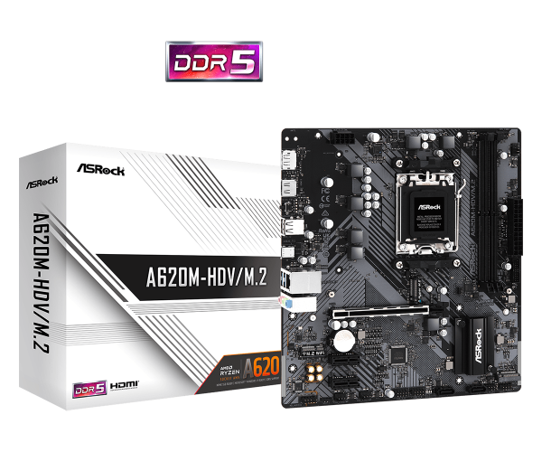 Дънна платка ASROCK A620M-HDV M.2, Socket AM5, mATX 5