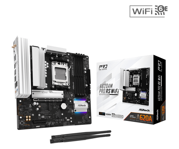 Дънна платка ASRock A620M PRO RS WIFI, AM5 5