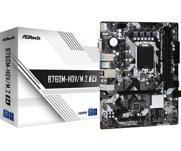 Дънна платка ASRock B760M-HDV M.2, LGA1700, ATX 5