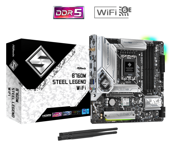 Дънна платка ASRock B760M Steel Legend WIFI DDR5 5