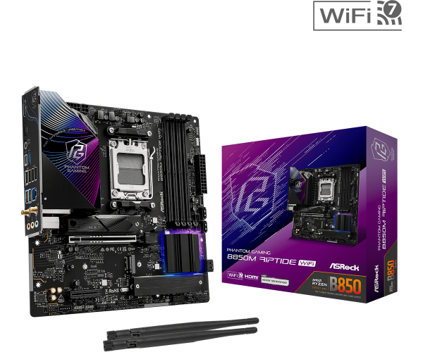 Дънна платка ASRock B850M RIPTIDE WIFI7 socket AM5 5