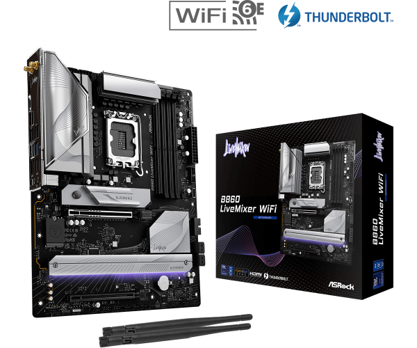 Дънна платка ASRock B860 LiveMixer WIFI 6E, LGA 1851 5
