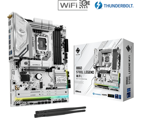 Дънна платка ASRock B860 STEEL LEGEND WIFI 6E, LGA 1851 5