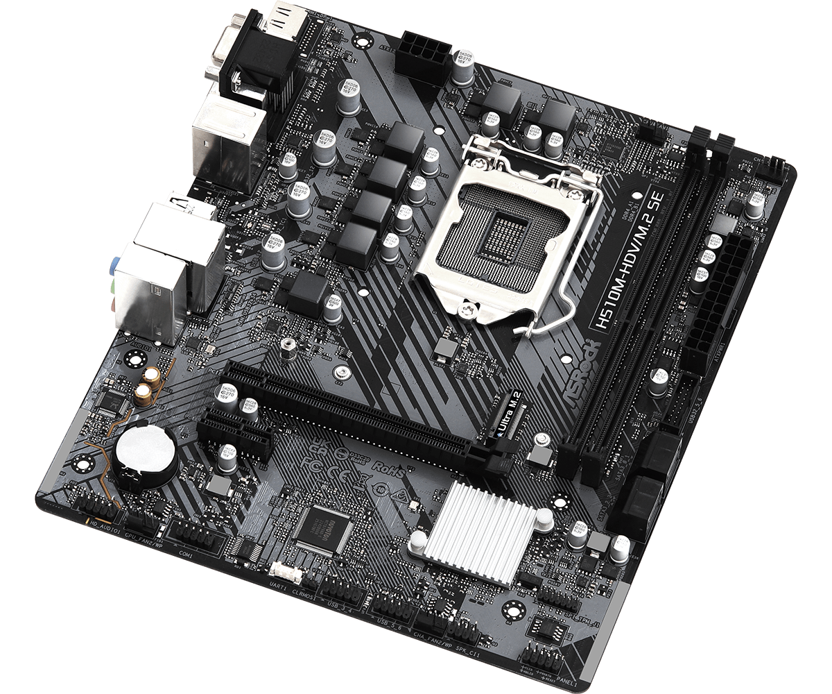 Дънна платка ASRock H510M-HDV/M.2 SE, LGA1200, DDR4, mATX 3