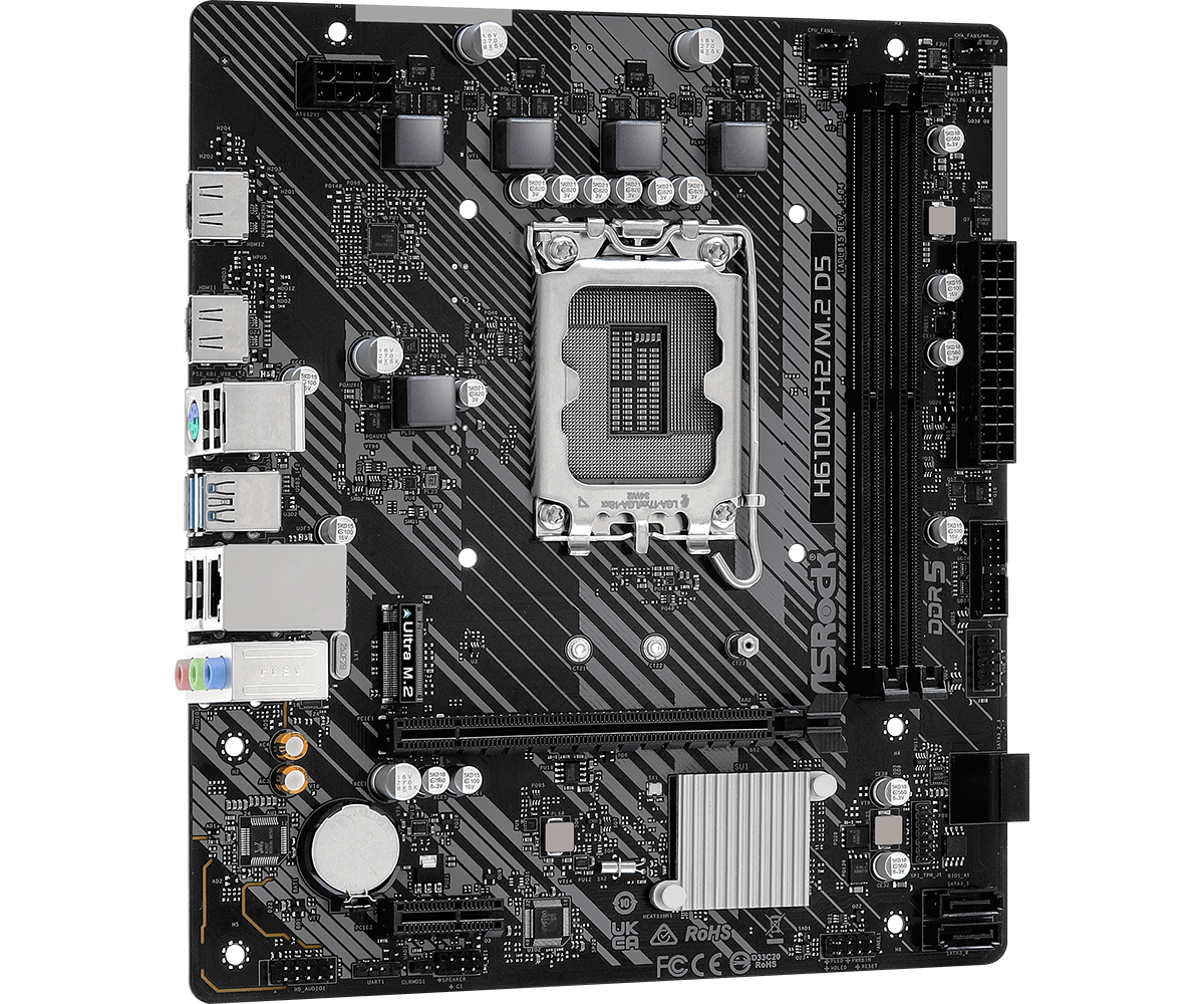 Дънна платка ASRock H610M-H2/M.2, DDR5, mATX 2