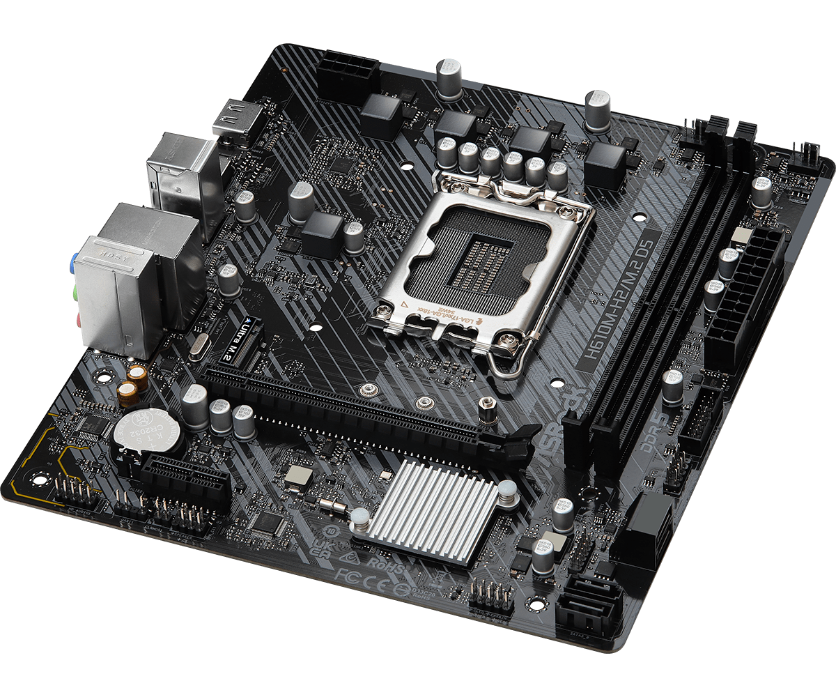 Дънна платка ASRock H610M-H2/M.2, DDR5, mATX 3