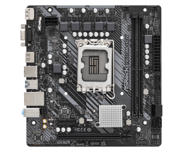 Дънна платка ASRock H610M-HDV, LGA1700, mATX 1