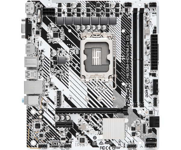 Дънна платка ASRock H610M-HDV/M.2+ D5 LGA1700 1