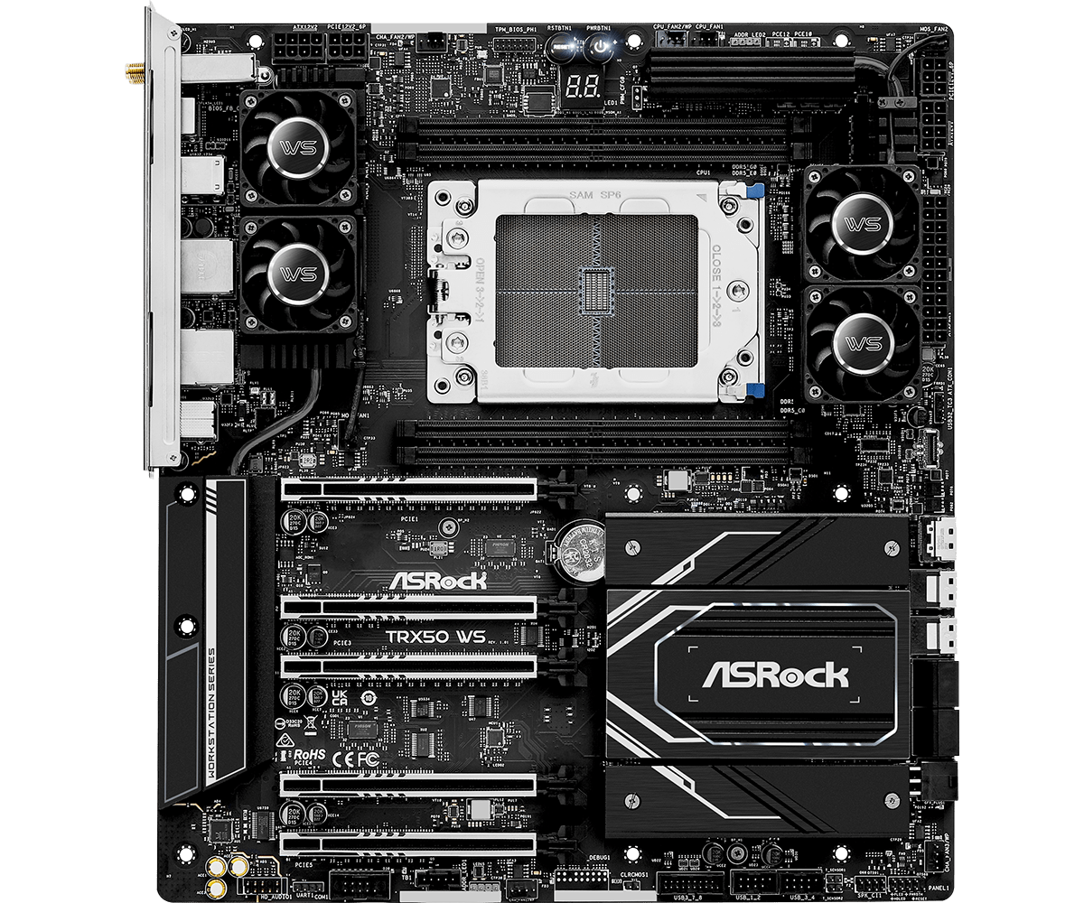 Дънна платка ASROCK TRX50 WS, Socket sTR5, ATX, 4xDDR5 1