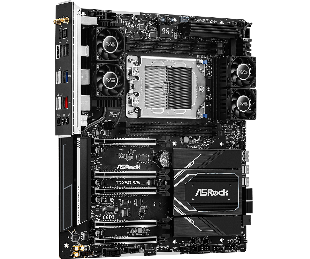 Дънна платка ASROCK TRX50 WS, Socket sTR5, ATX, 4xDDR5 2