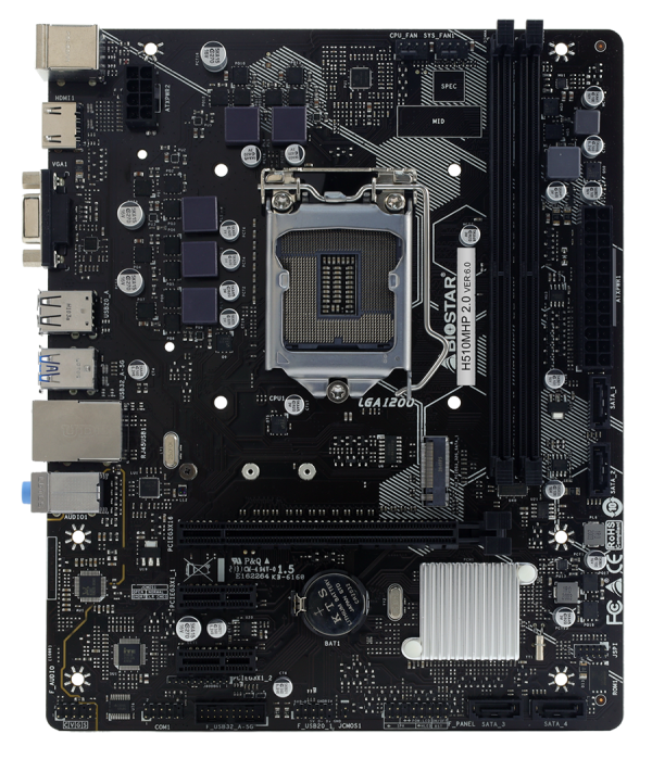 Дънна платка BIOSTAR H510MHP 2.0, LGA1200, DDR4, mATX 1