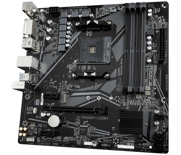 Дънна платка GIGABYTE A520M-DS3H V2, Socket AM4 2