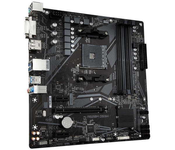 Дънна платка GIGABYTE A520M-DS3H V2, Socket AM4 3