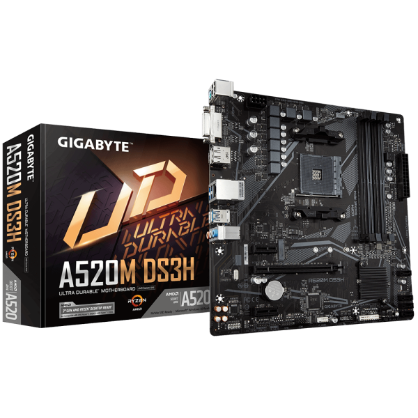 Дънна платка GIGABYTE A520M-DS3H V2, Socket AM4 5