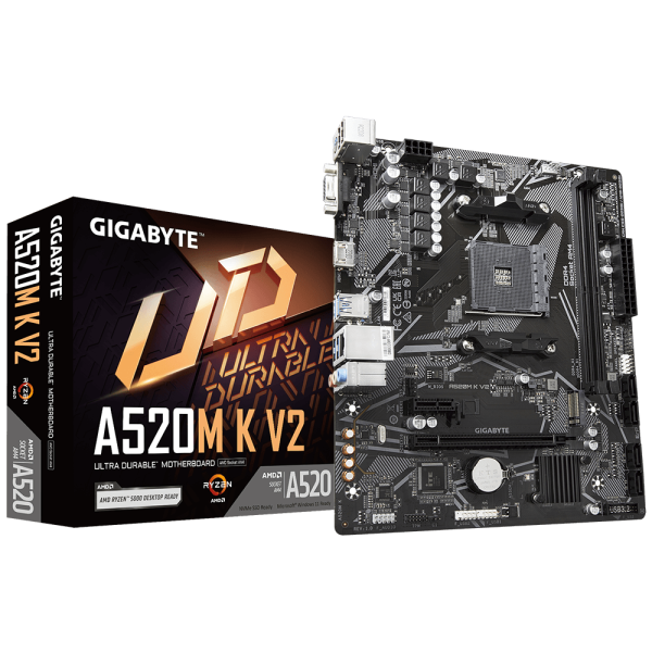 Дънна платка GIGABYTE A520M K V2, Socket AM4 4