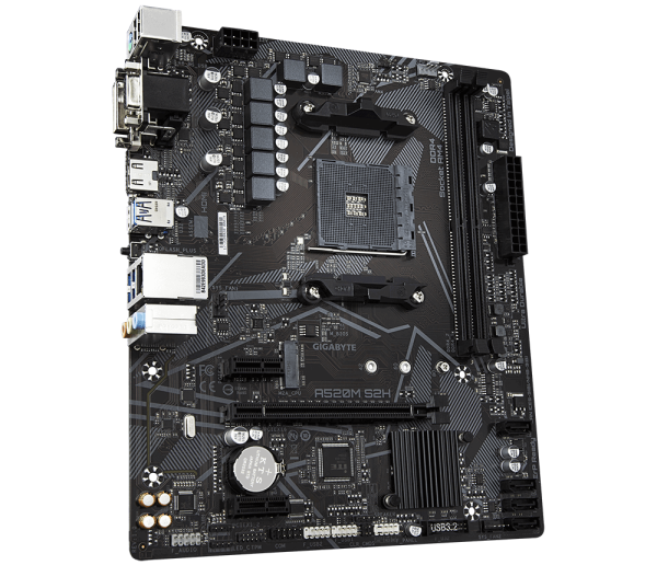 Дънна платка GIGABYTE A520M-S2H, Socket AM4 3