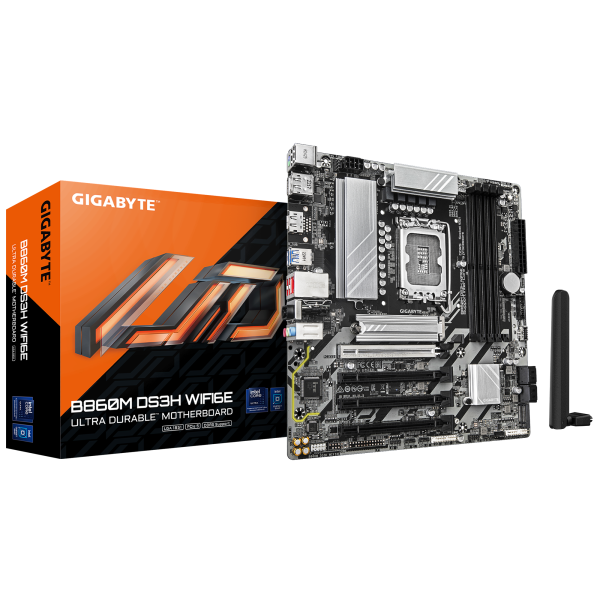 Дънна платка GIGABYTE B860M DS3H WIFI 6E, LGA 1851 4