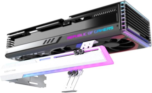 Държач за графична карта EZDIY-FAB ARGB - Бял 1
