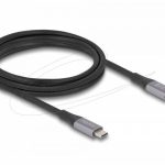 Delock Кабел E-Marker, USB-C, 240W, 2 m, сив 1