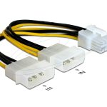 Delock Кабел PCI Express захранване 8 pin към 2 x 5¼“  за видео-карти, 12V, 15 см,  82397 1