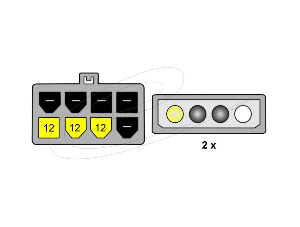 Delock Кабел PCI Express захранване 8 pin към 2 x 5¼“  за видео-карти, 12V, 15 см,  82397 2
