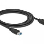 Delock Кабел удължителен екраниран USB 3.0 Type-A мъжко > USB 3.0 Type-A женско 2.0 m black 1