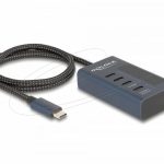 Delock USB Хъб, 4 порта, 10 Gbps, 3 x Data USB-C, 1 x PD 20W 1