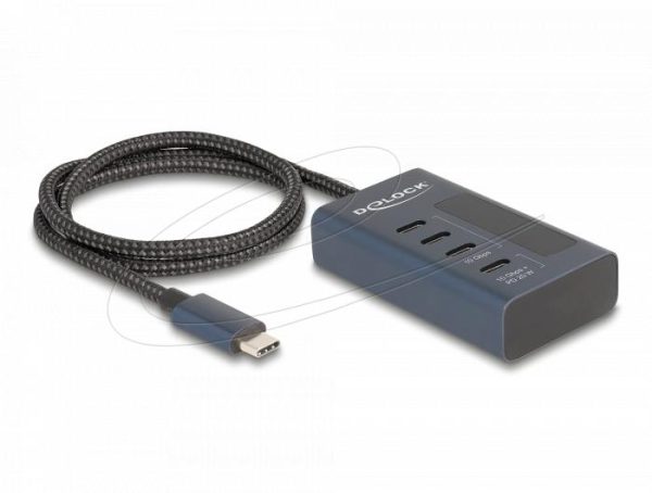 Delock USB Хъб, 4 порта, 10 Gbps, 3 x Data USB-C, 1 x PD 20W 1